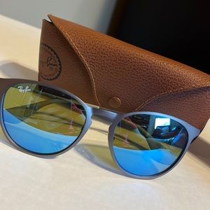 Ray-Ban Erika Grey Metal Frame glasses